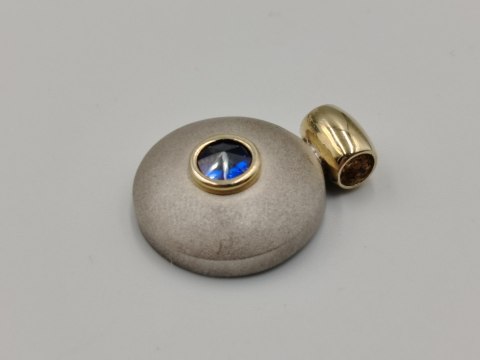 Piękny srebrny damski wisiorek/zawieszka złocenie/srebro VINTAGE biżuteria