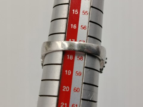 Piękny stary srebrny damski pierścionek THAILAND cyrkonie r.17/18 biżuteria