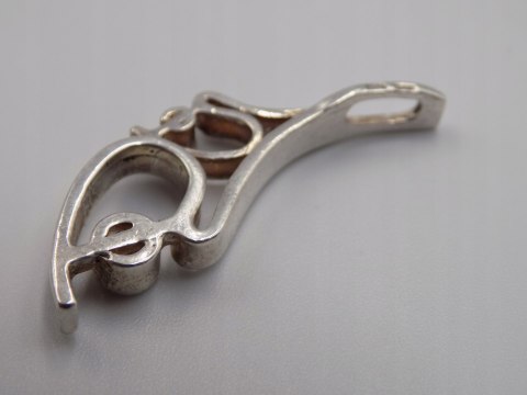 Piękny stary srebrny wisiorek/zawieszka CYRKONIE srebro biżuteria VINTAGE