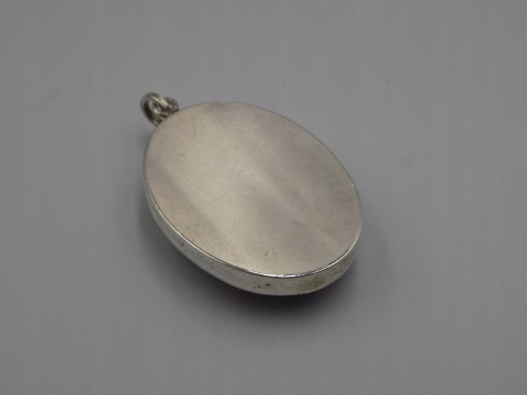 Piękny stary srebrny wisiorek/zawieszka MALACHIT srebro biżuteria VINTAGE