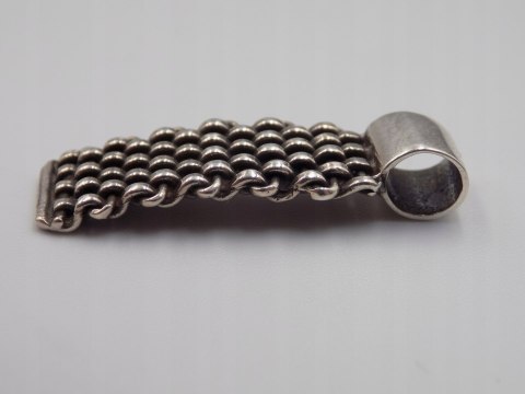 Piękny stary srebrny wisiorek/zawieszka PLECIONKA srebro biżuteria VINTAGE