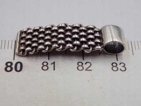 Piękny stary srebrny wisiorek/zawieszka PLECIONKA srebro biżuteria VINTAGE