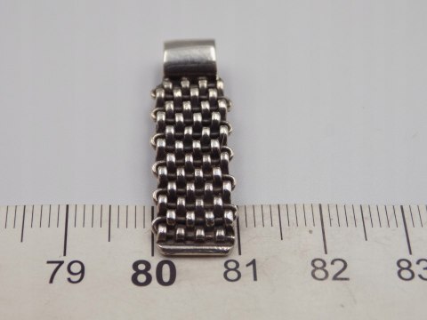 Piękny stary srebrny wisiorek/zawieszka PLECIONKA srebro biżuteria VINTAGE