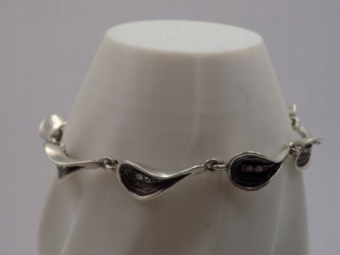 Srebrna damska bransoletka CYRKONIE oksyda srebro 925 - biżuteria VINTAGE