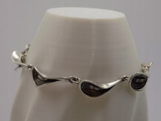 Srebrna damska bransoletka CYRKONIE oksyda srebro 925 - biżuteria VINTAGE