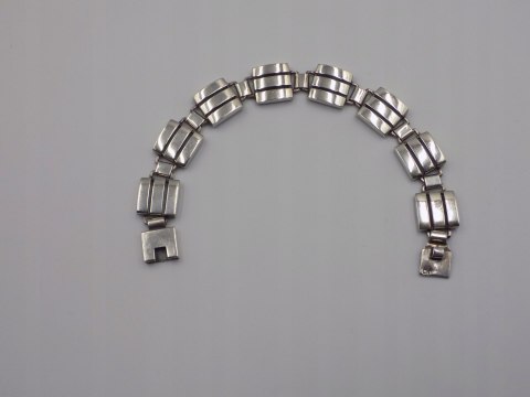Srebrna damska bransoletka PASKI KWADRATY srebro 925 - biżuteria VINTAGE