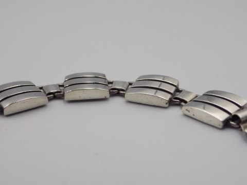 Srebrna damska bransoletka PASKI KWADRATY srebro 925 - biżuteria VINTAGE