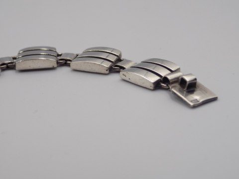 Srebrna damska bransoletka PASKI KWADRATY srebro 925 - biżuteria VINTAGE