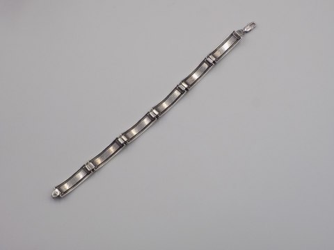 Stara srebrna damska bransoletka wzór grecki srebro 925 - biżuteria VINTAGE