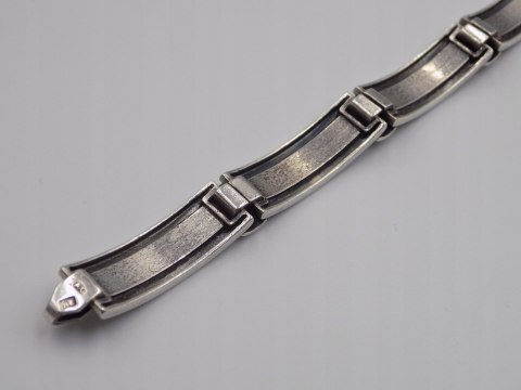 Stara srebrna damska bransoletka wzór grecki srebro 925 - biżuteria VINTAGE