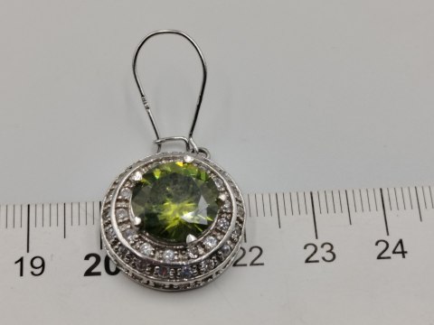 Stare piękne srebrne kolczyki damskie OLIWIN+CYRKONIE srebro 925 biżuteria