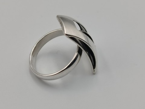 Stary piękny srebrny damski pierścionek KWIAT r.14 srebro biżuteria VINTAGE