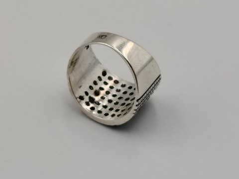 Stary piękny srebrny pierścionek/obrączka CYRKONIE r. 12 srebro 925 VINTAGE