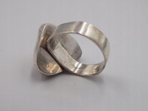 Stary srebrny damski pierścionek JASPIS CZERWONY roz. 12 biżuteria VINTAGE