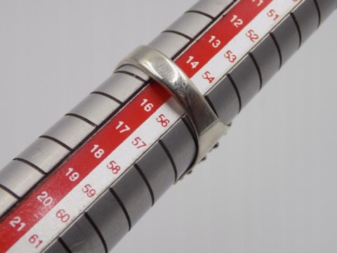 Stary srebrny damski pierścionek LABRADORYT roz.15 srebro biżuteria VINTAGE