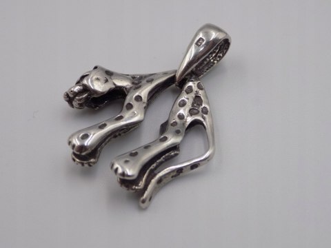 Stary srebrny damski wisiorek/zawieszka PANTERA srebro biżuteria VINTAGE