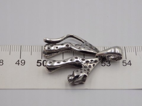 Stary srebrny damski wisiorek/zawieszka PANTERA srebro biżuteria VINTAGE