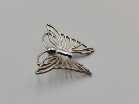 Stary srebrny damski wisiorek/zawieszka ażurowa MOTYL biżuteria VINTAGE