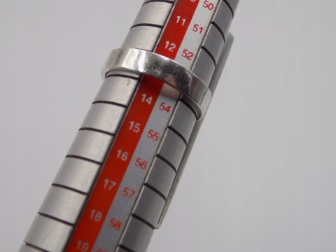 Stary srebrny duży długi pierścionek - roz. 13 srebro 925 VINTAGE biżuteria