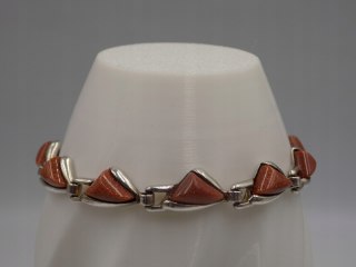 Piękna srebrna damska bransoletka PIASEK PUSTYNI srebro VINTAGE biżuteria