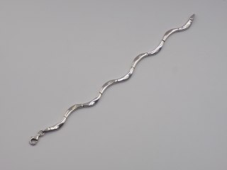 Piękna stara srebrna damska bransoletka - srebro 925 - biżuteria VINTAGE