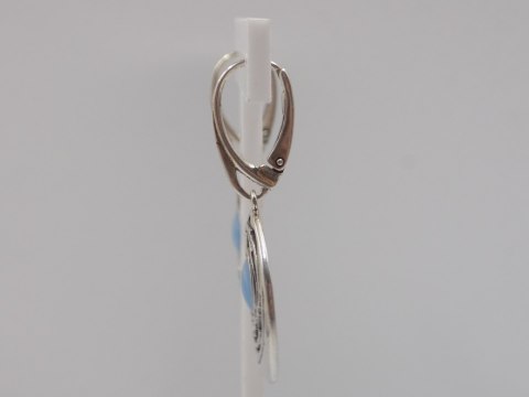 Piękne stare srebrne kolczyki ażurowe AGAT KOŁA srebro VINTAGE biżuteria