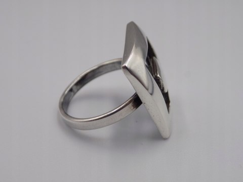 Piękny stary srebrny damski ażurowy pierścionek roz. 13 biżuteria VINTAGE