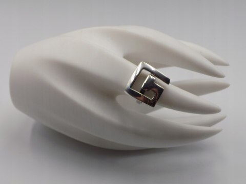 Piękny stary srebrny damski ażurowy pierścionek roz. 13 biżuteria VINTAGE