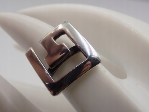 Piękny stary srebrny damski ażurowy pierścionek roz. 13 biżuteria VINTAGE