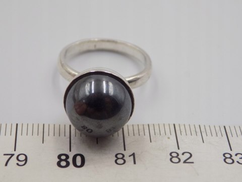 Piękny stary srebrny damski pierścionek KULA roz. 12 biżuteria VINTAGE