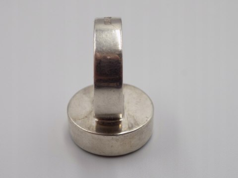 Piękny stary srebrny pierścionek MALACHIT r. 15/16 biżuteria srebro VINTAGE