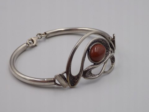 Stara srebrna bransoletka Piasek Pustyni srebro 925 VINTAGE biżuteria