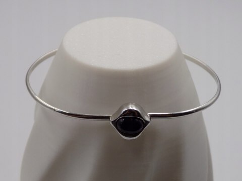 Stara srebrna bransoletka damska TEKA ONYKS - srebro 925 VINTAGE biżuteria