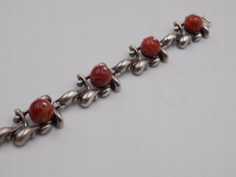 Stara srebrna damska bransoletka KORALOWIEC - srebro 925 VINTAGE biżuteria