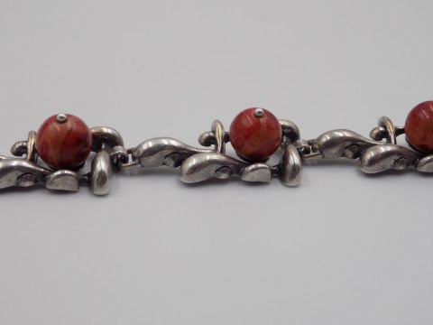 Stara srebrna damska bransoletka KORALOWIEC - srebro 925 VINTAGE biżuteria