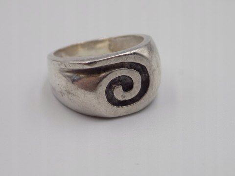 Stary damski srebrny pierścionek Ślimak roz. 12 srebro VINTAGE biżuteria