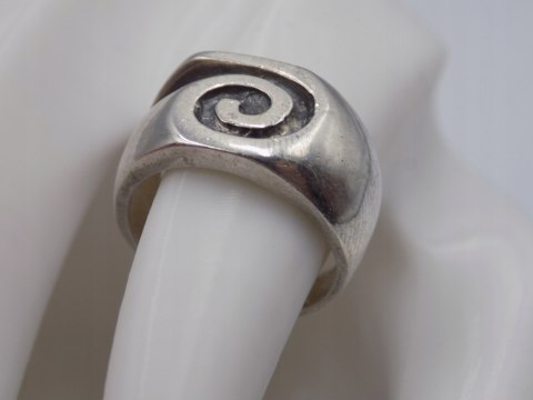 Stary damski srebrny pierścionek Ślimak roz. 12 srebro VINTAGE biżuteria