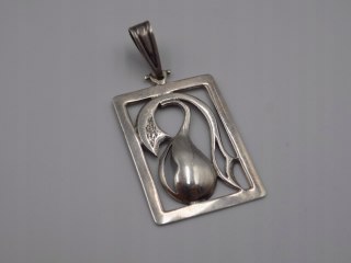 Stary srebrny ażurowy damski wisiorek/zawieszka srebro VINTAGE biżuteria