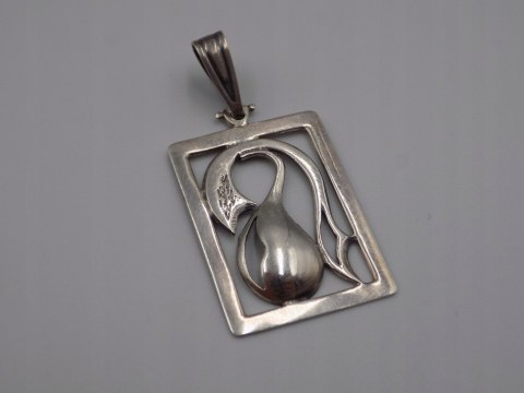 Stary srebrny ażurowy damski wisiorek/zawieszka srebro VINTAGE biżuteria