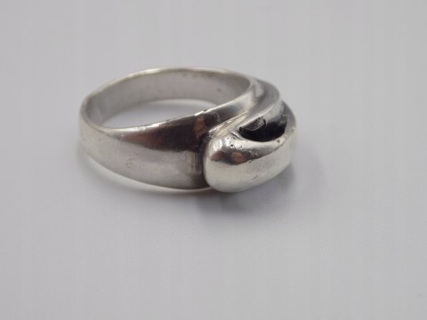 Stary srebrny damski autorski pierścionek/obrączka r.14 srebro 925 VINTAGE