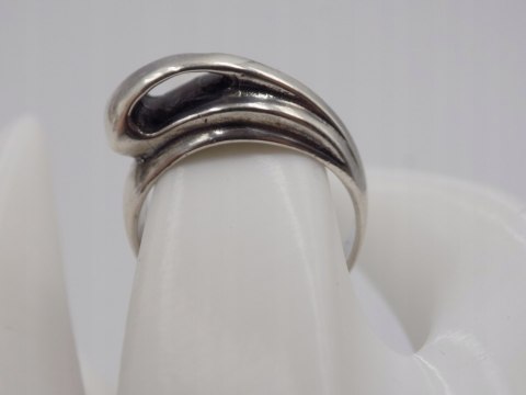 Stary srebrny damski autorski pierścionek/obrączka r.14 srebro 925 VINTAGE