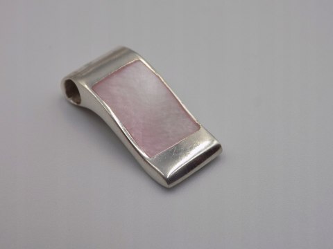 Stary srebrny damski wisiorek/zawieszka MASA PERŁOWA biżuteria VINTAGE