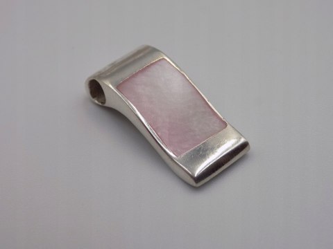 Stary srebrny damski wisiorek/zawieszka MASA PERŁOWA biżuteria VINTAGE