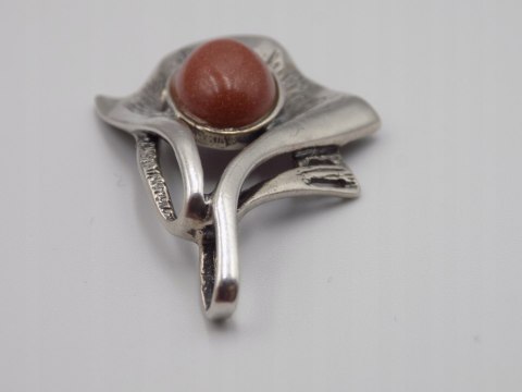 Stary srebrny damski wisiorek/zawieszka PIASEK PUSTYNI oksyda VINTAGE