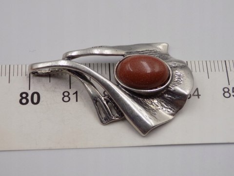 Stary srebrny damski wisiorek/zawieszka PIASEK PUSTYNI oksyda VINTAGE