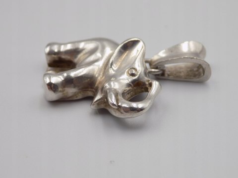 Stary, srebrny, damski wisiorek/zawieszka SŁOŃ srebro 925 VINTAGE biżuteria