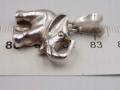 Stary, srebrny, damski wisiorek/zawieszka SŁOŃ srebro 925 VINTAGE biżuteria