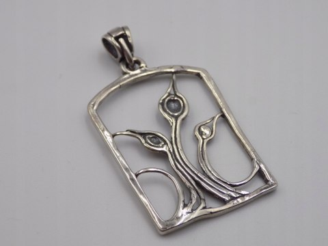 Stary srebrny damski wisiorek/zawieszka ażurowa srebro biżuteria VINTAGE