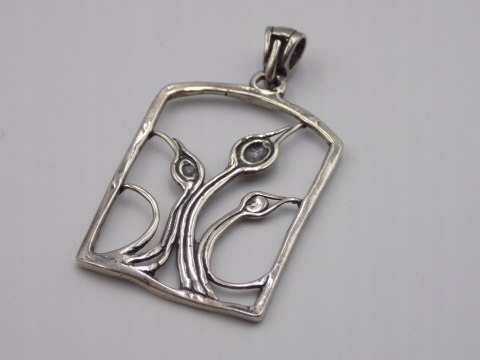 Stary srebrny damski wisiorek/zawieszka ażurowa srebro biżuteria VINTAGE