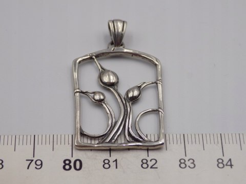 Stary srebrny damski wisiorek/zawieszka ażurowa srebro biżuteria VINTAGE